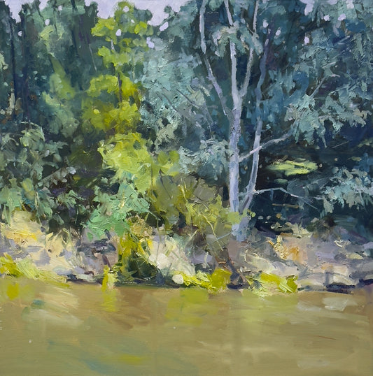 Yarra morning, study 71 X 71cm oil on canvas
