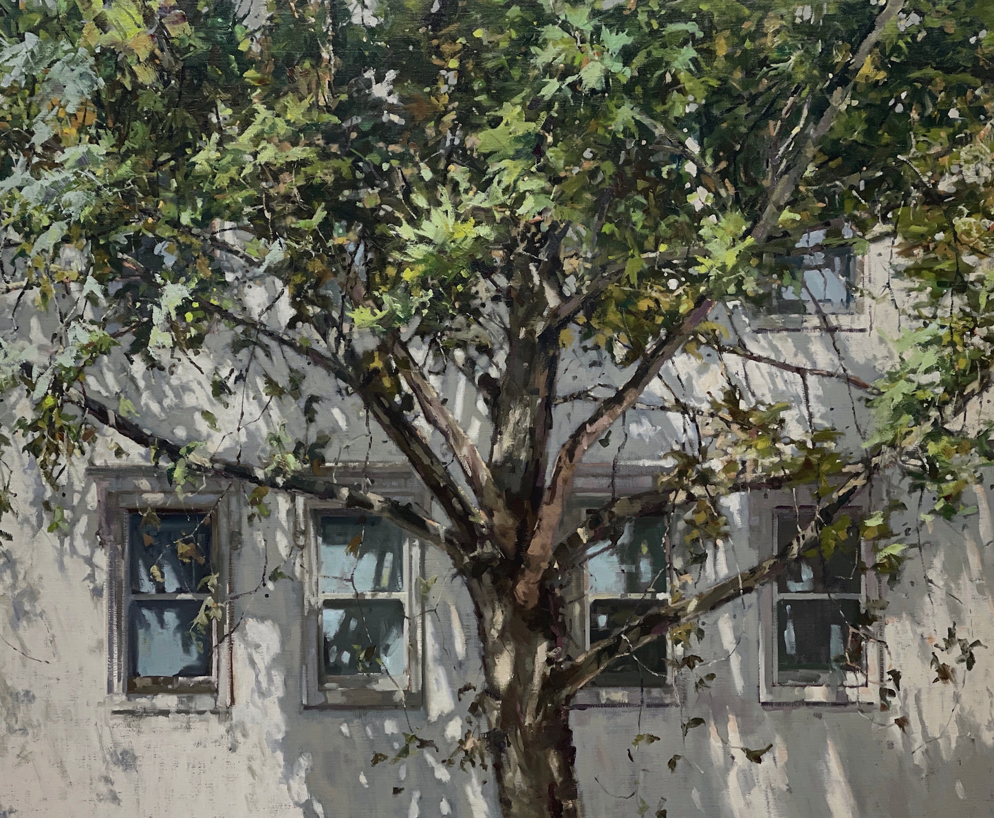 Komorebi, 135cm X 168cm, oil on belgian jute, framed