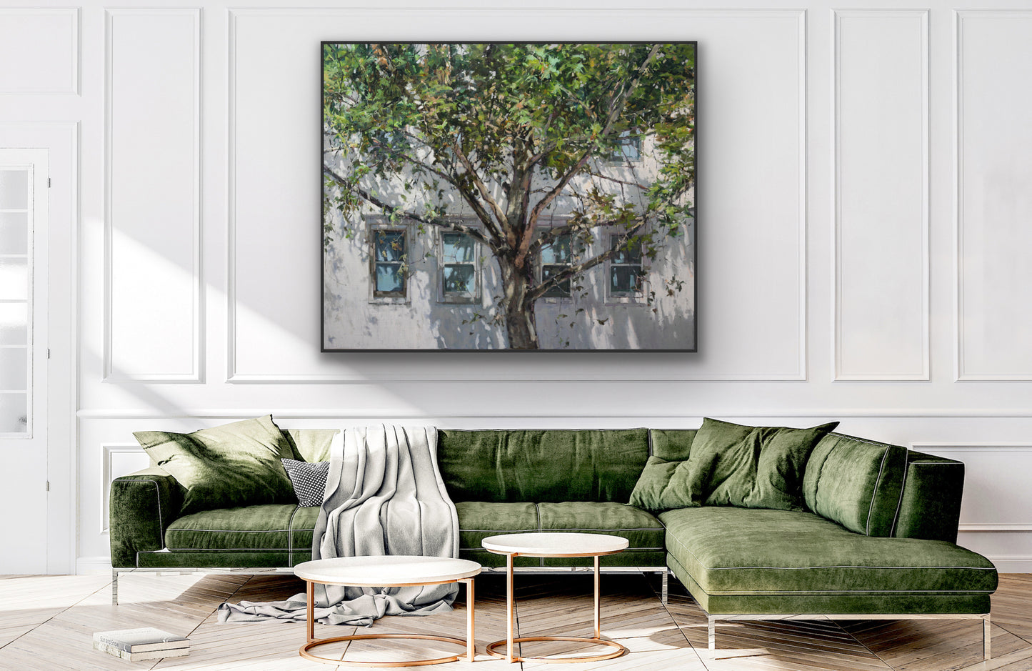 Komorebi, 135cm X 168cm, oil on belgian jute, framed